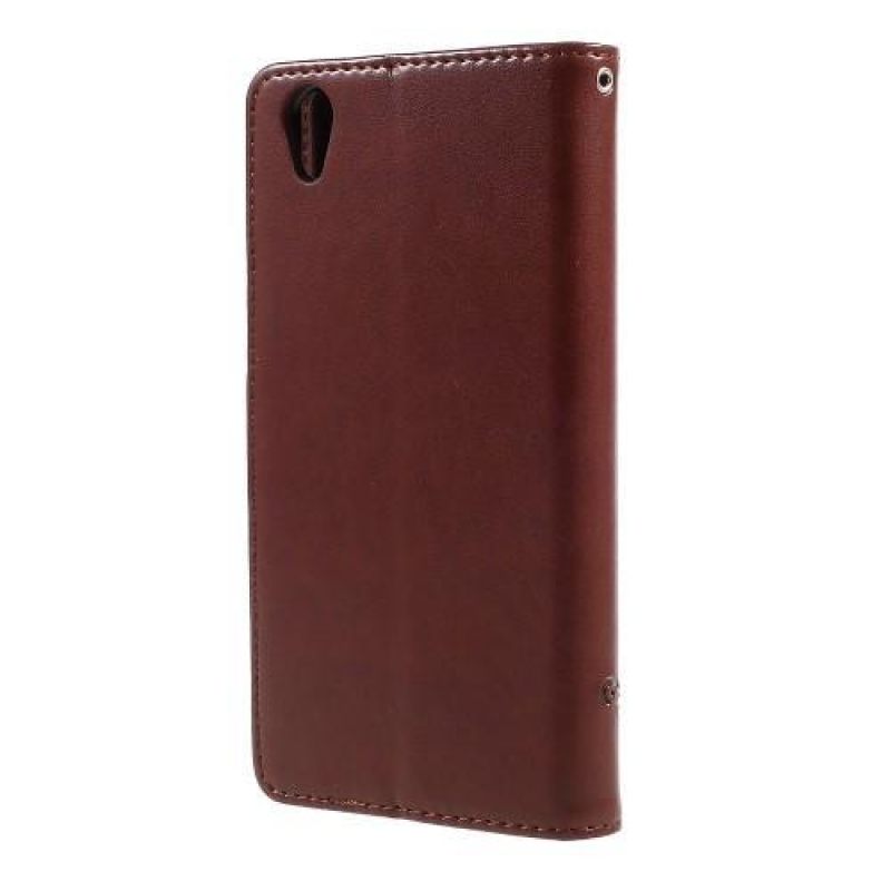 Pillangó PU bőr pénztárca tok Sony Xperia L1-hez - barna