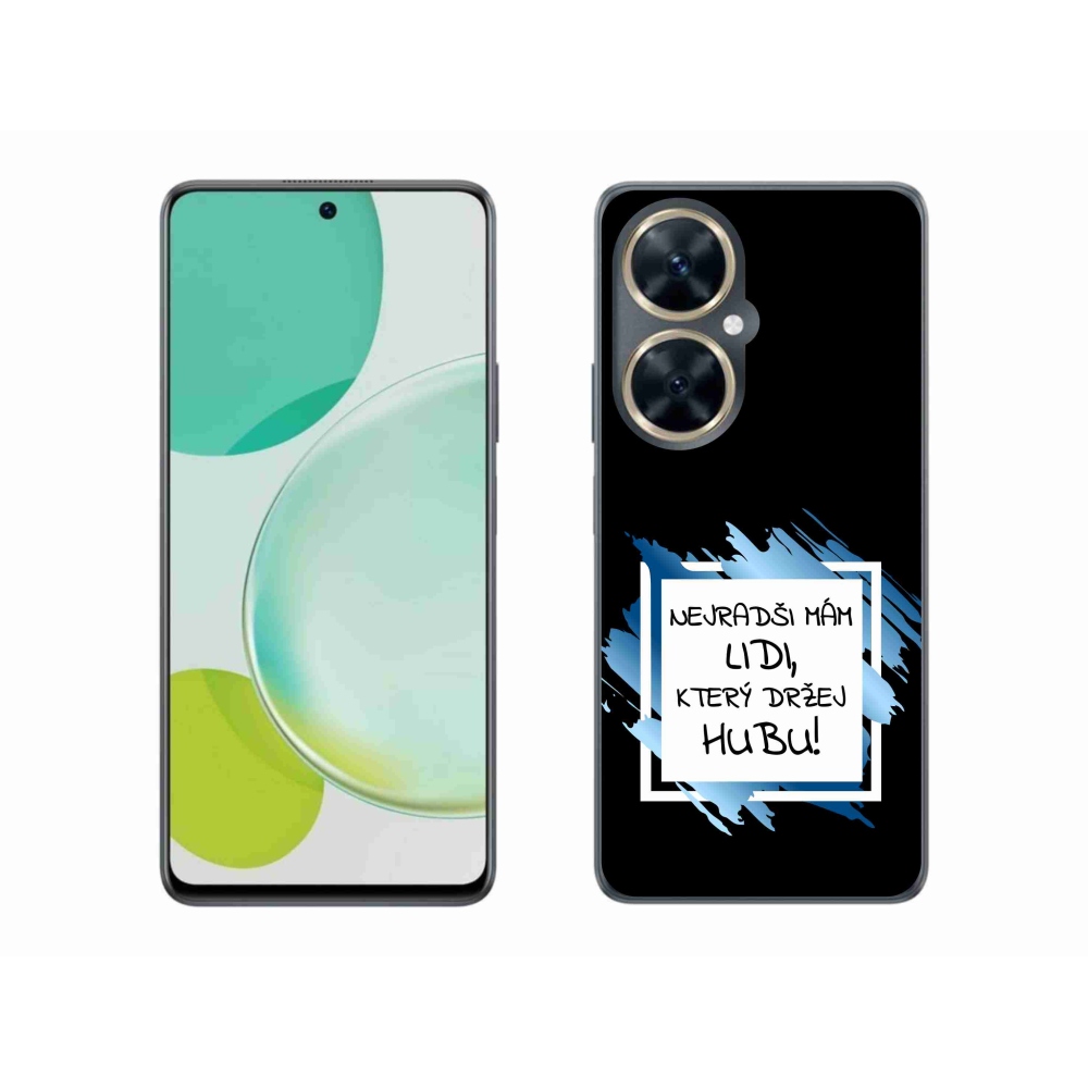 Gél borító mmCase a Huawei Nova 11i készülékhez - vicces szöveg 7 fehér és fekete háttérrel