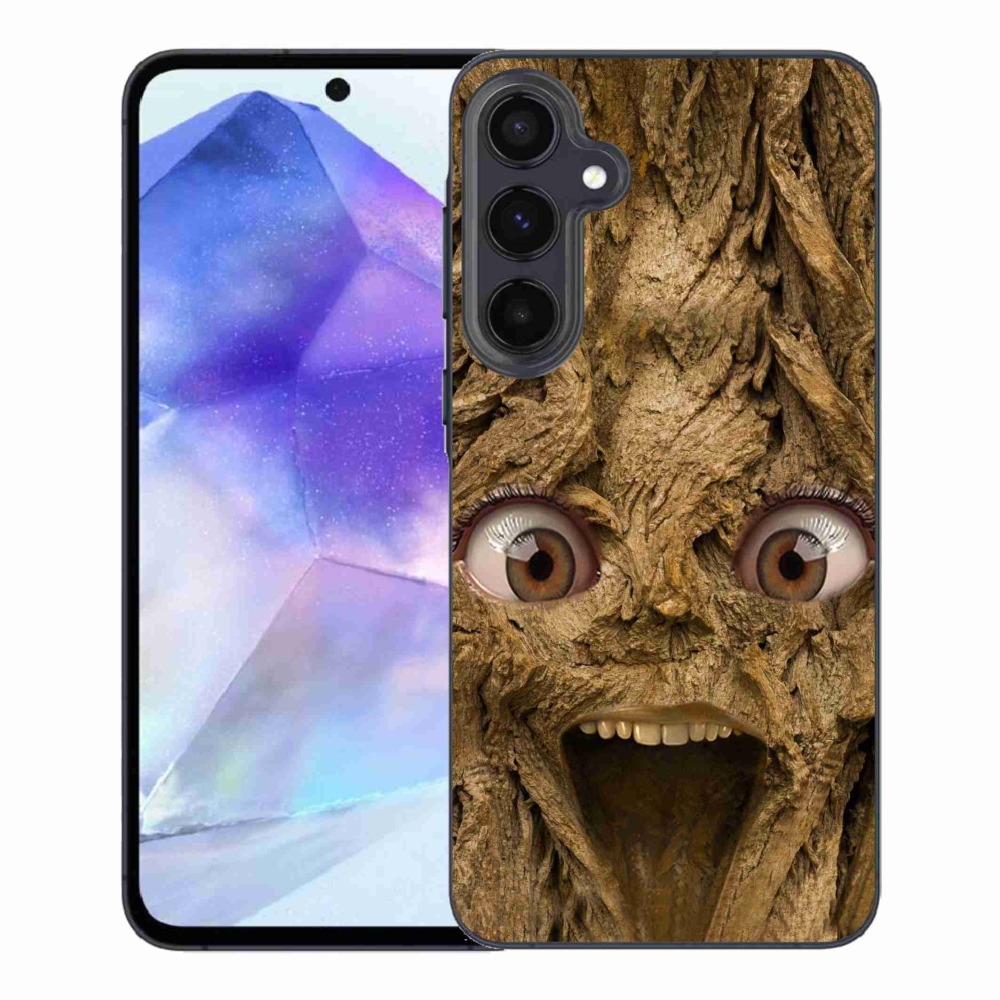 Gél borító mmCase Samsung Galaxy A55 5G - vidám fa szemekkel