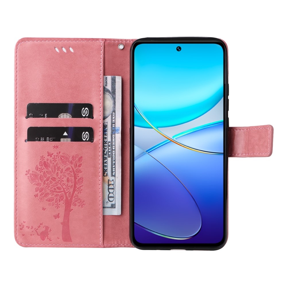 Fa könyv tok a Vivo V40 SE 4G/5G készülékhez - rózsaszín