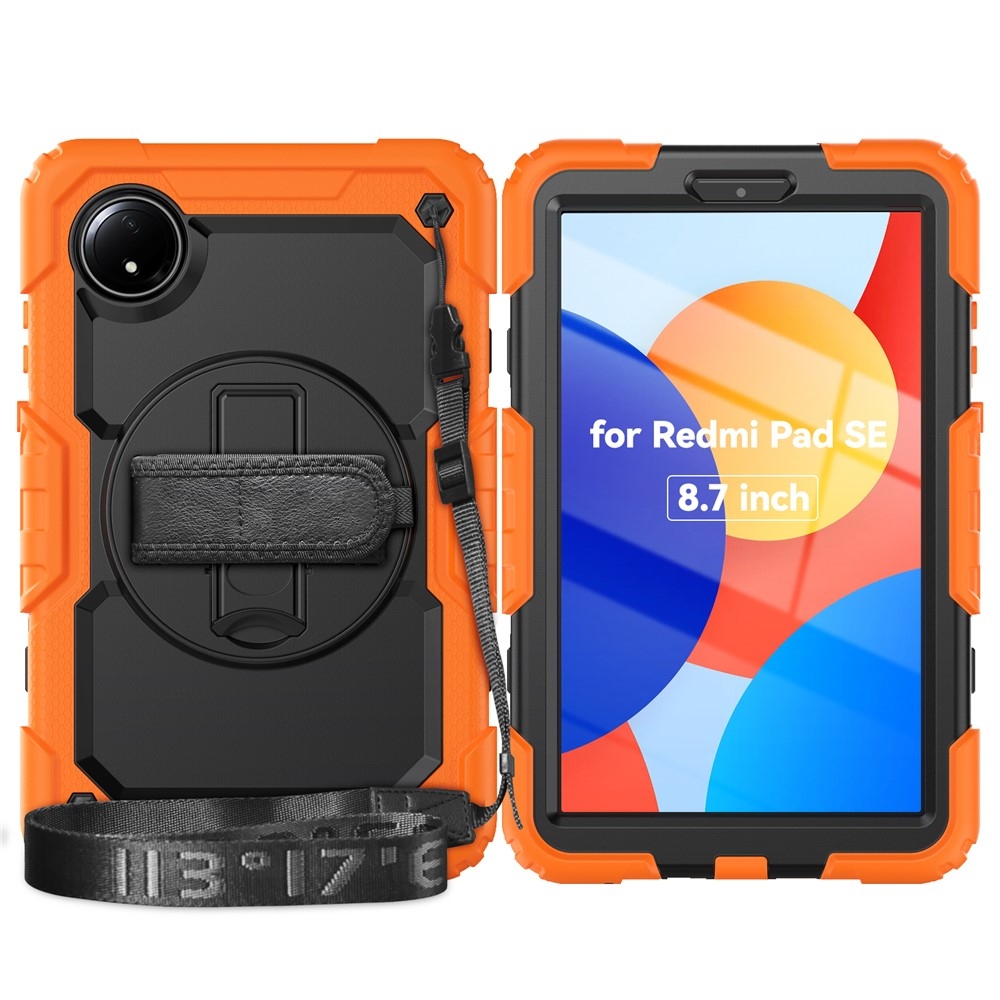 Strapabíró huzat kéztartóval és vállpánttal Xiaomi Redmi Pad SE 8.7 - narancssárga színűre