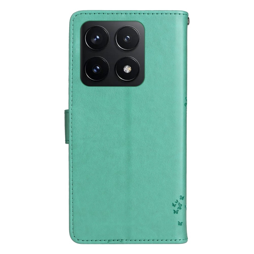 Fák könyve tok Xiaomi 14T - teal - teal - kék színű