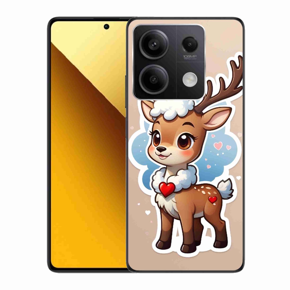 Gél borítás mmCase a Xiaomi Redmi Note 13 5G számára - rajzfilm rénszarvas
