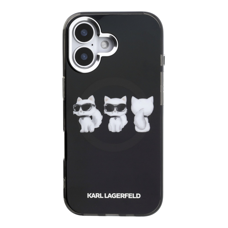 Karl Lagerfeld IML Choupette Trio vízfesték MagSafe hátlapi borító iPhone 17 készülékhez