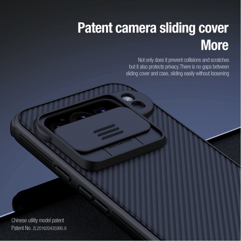 Nillkin CamShield PRO hátlap a Google Pixel 9 Pro XL számára Fekete