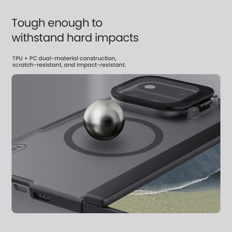 Nillkin Super Frosted Prop mágneses hátlap a Google Pixel 11 Pro Fold készülékhez – fekete