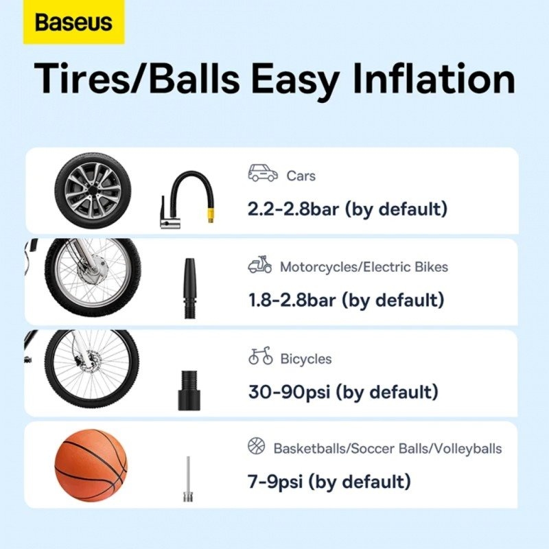 Baseus Super Mini Pro kompresszor, Cluster Black
