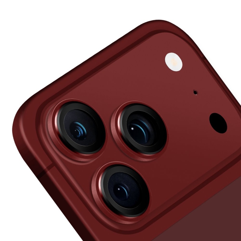 TOK:ME Lencsevédő az Apple iPhone 18 Pro/18 Pro Max készülékekhez, sötét cseresznye színben