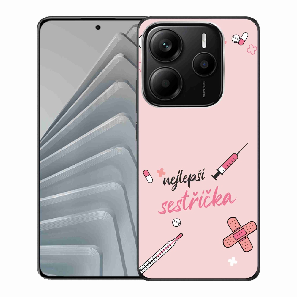 Gél borító mmCase a Xiaomi Redmi Note 14 5G - legjobb kishúg rózsaszín háttérrel