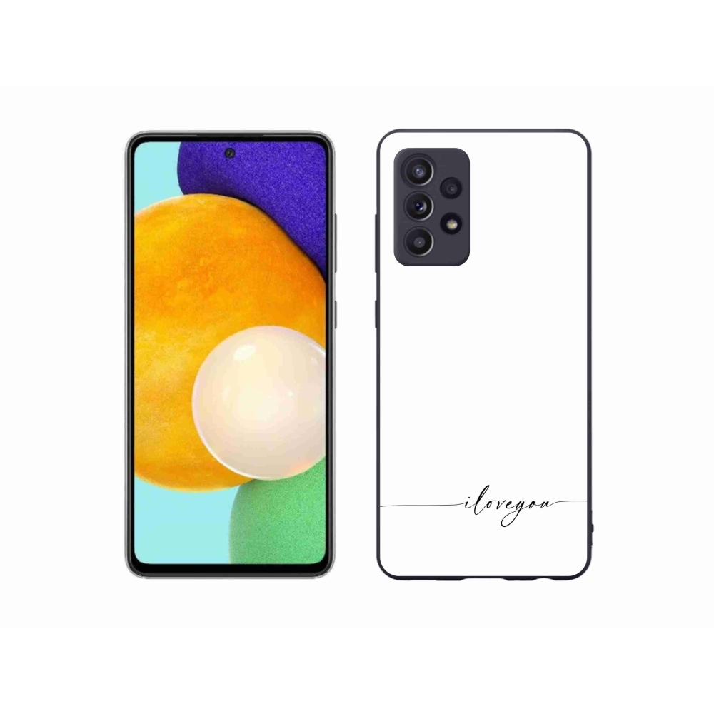 Gél borítás mmCase Samsung Galaxy A52/A52 5G - I love you fehér háttérrel
