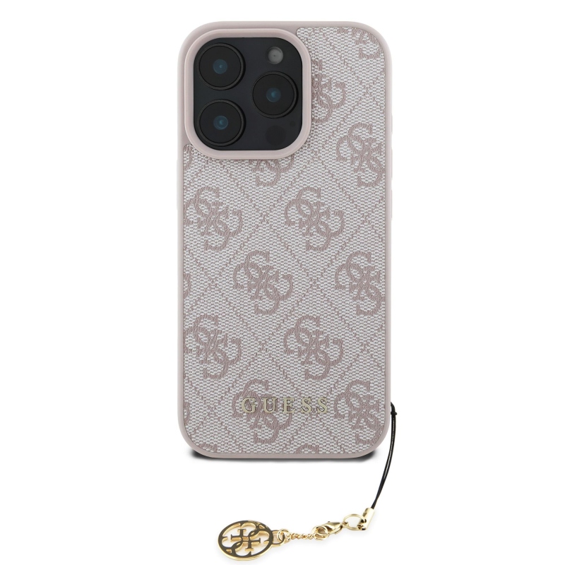 Guess 4G Charm hátlap iPhone 16 Pro Max készülékhez Tone on Tone Pink