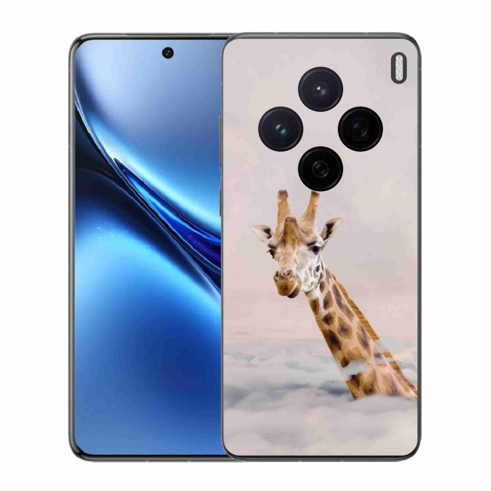 Zselés borítás mmCase a Vivo X200 5G-hez - zsiráf a felhőkben