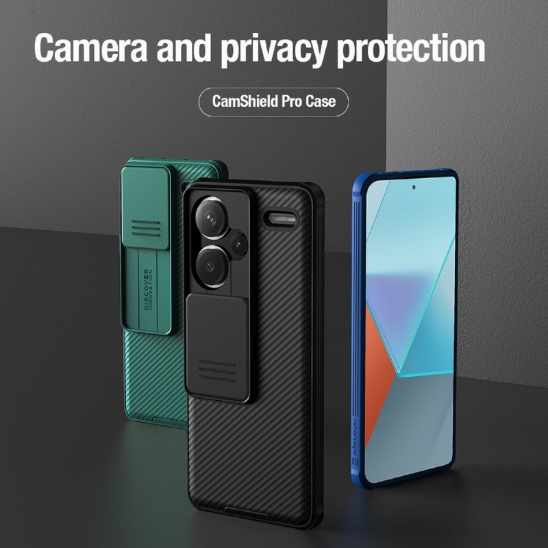 Nillkin CamShield PRO hátlap a Xiaomi Redmi Note 13 Pro+ 5G fekete színhez