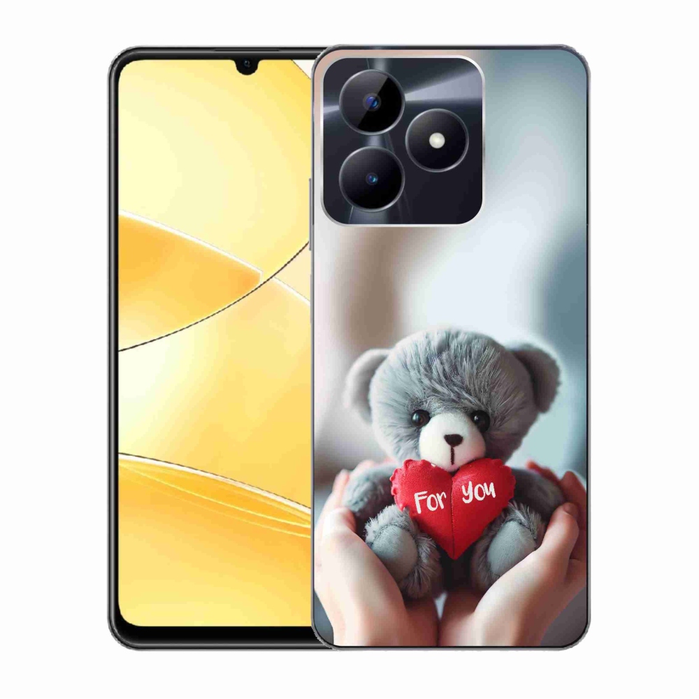 Gél borítás mmCase a Realme C51/C53 készülékhez - mackó a szerelmesek számára