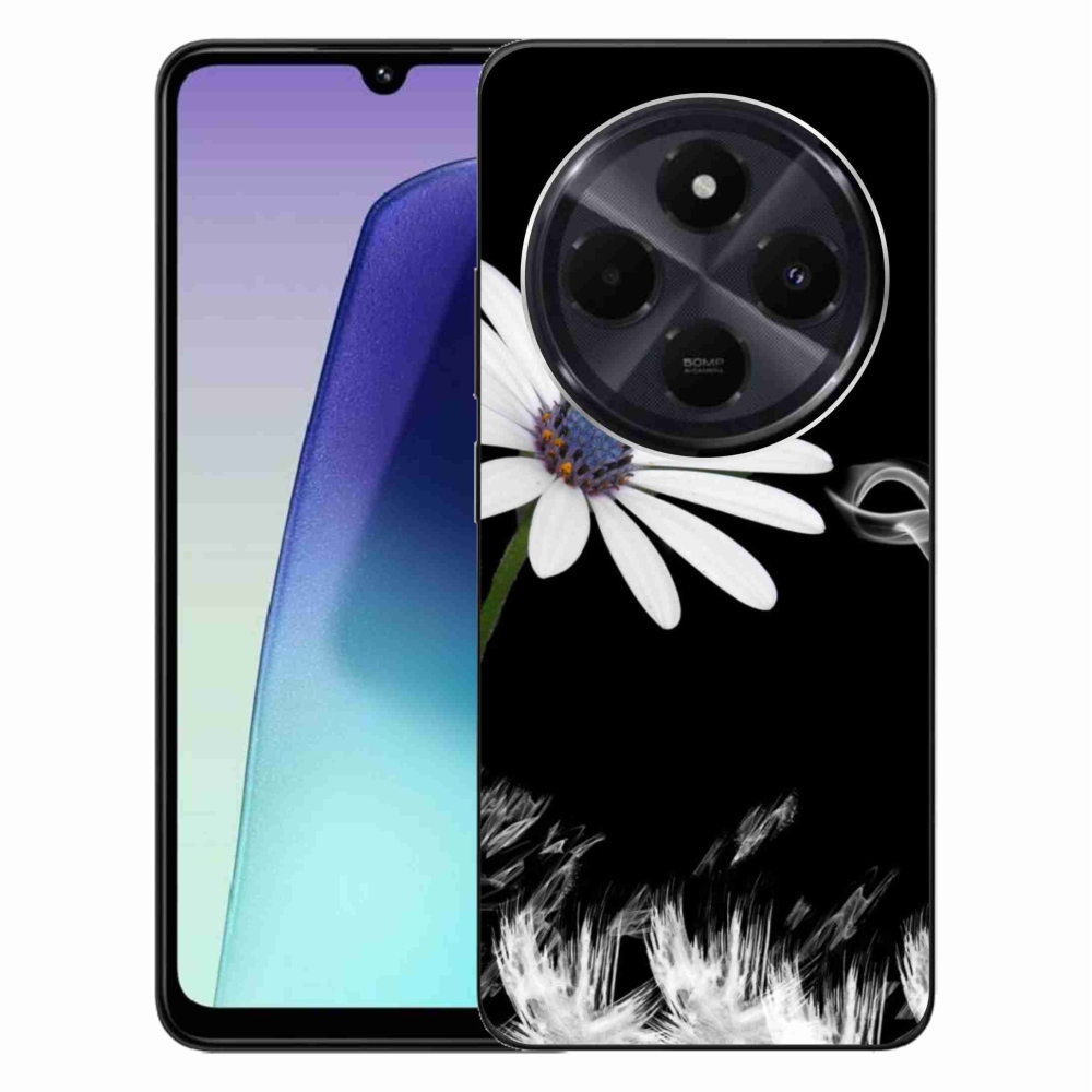 Gél borítás mmCase a Xiaomi Redmi 14C/Poco C75-hez - fehér virág