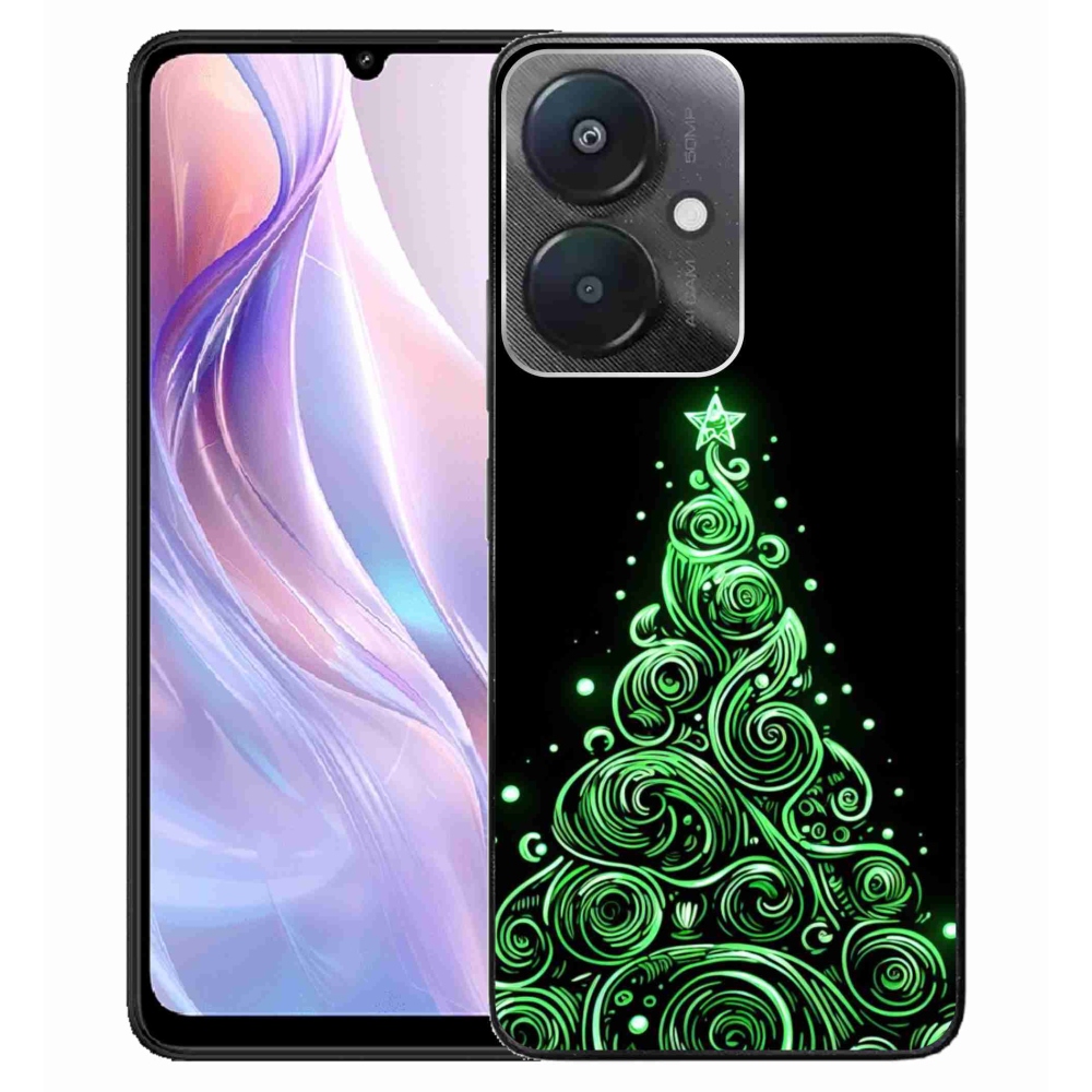 Gél borító mmCase a Xiaomi Redmi 13C 5G - neon karácsonyfa 3