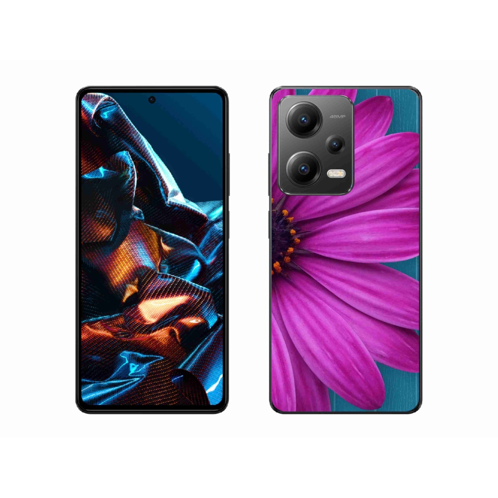 Gél tok mmCase a Xiaomi Redmi Note 12 Pro 5G-hez - lila margaréta