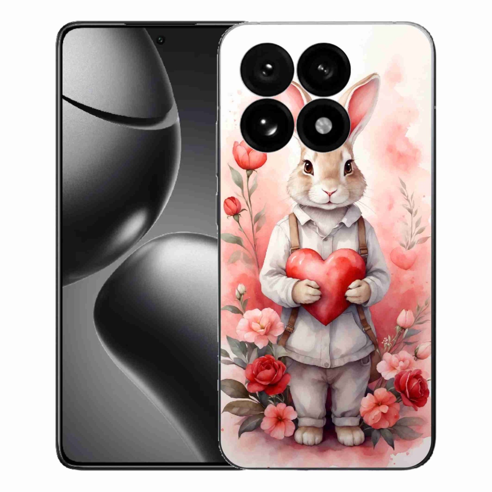Gél borító mmCase a Xiaomi 15T-hez - nyúl szívvel