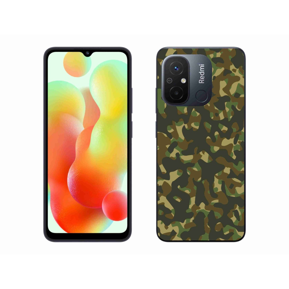 Gél borítás mmCase a Xiaomi Redmi 12C-hez - terepszínű minta 1