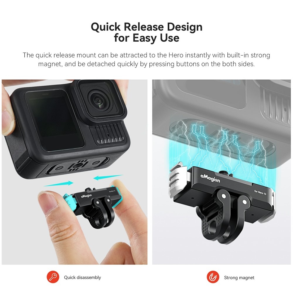 AMAGISN mágneses fém gyorskioldós tartó GoPro Hero 13 kamerához