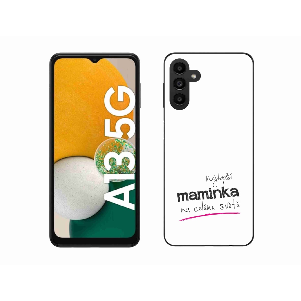 Gél borító mmCase Samsung Galaxy A13 5G - legjobb anya 4 fehér háttérrel