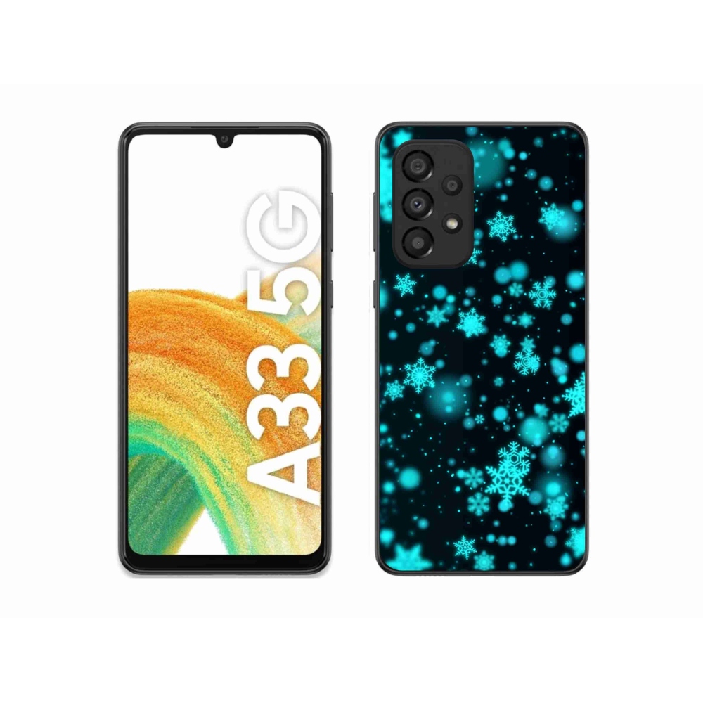 Gél védőhuzat mmCase Samsung Galaxy A33 5G - hópelyhek 1