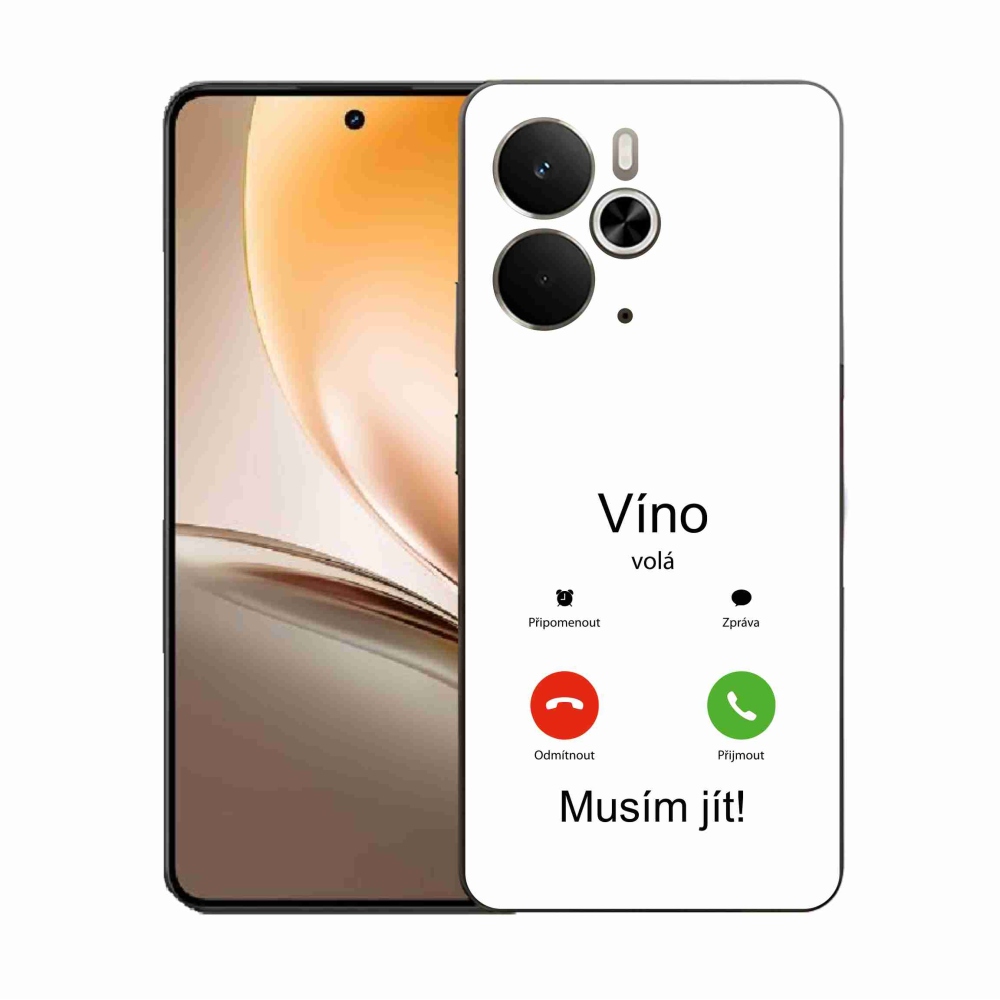 Gél borítás mmCase a Realme 14 5G/14T 5G-n - bor hívja a fehér hátteret