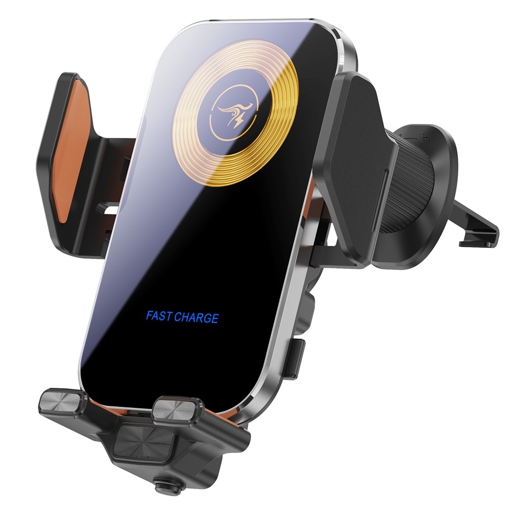 X15 vezeték nélküli autós töltő szellőzőnyílással rögzíthető 15 W - ezüst