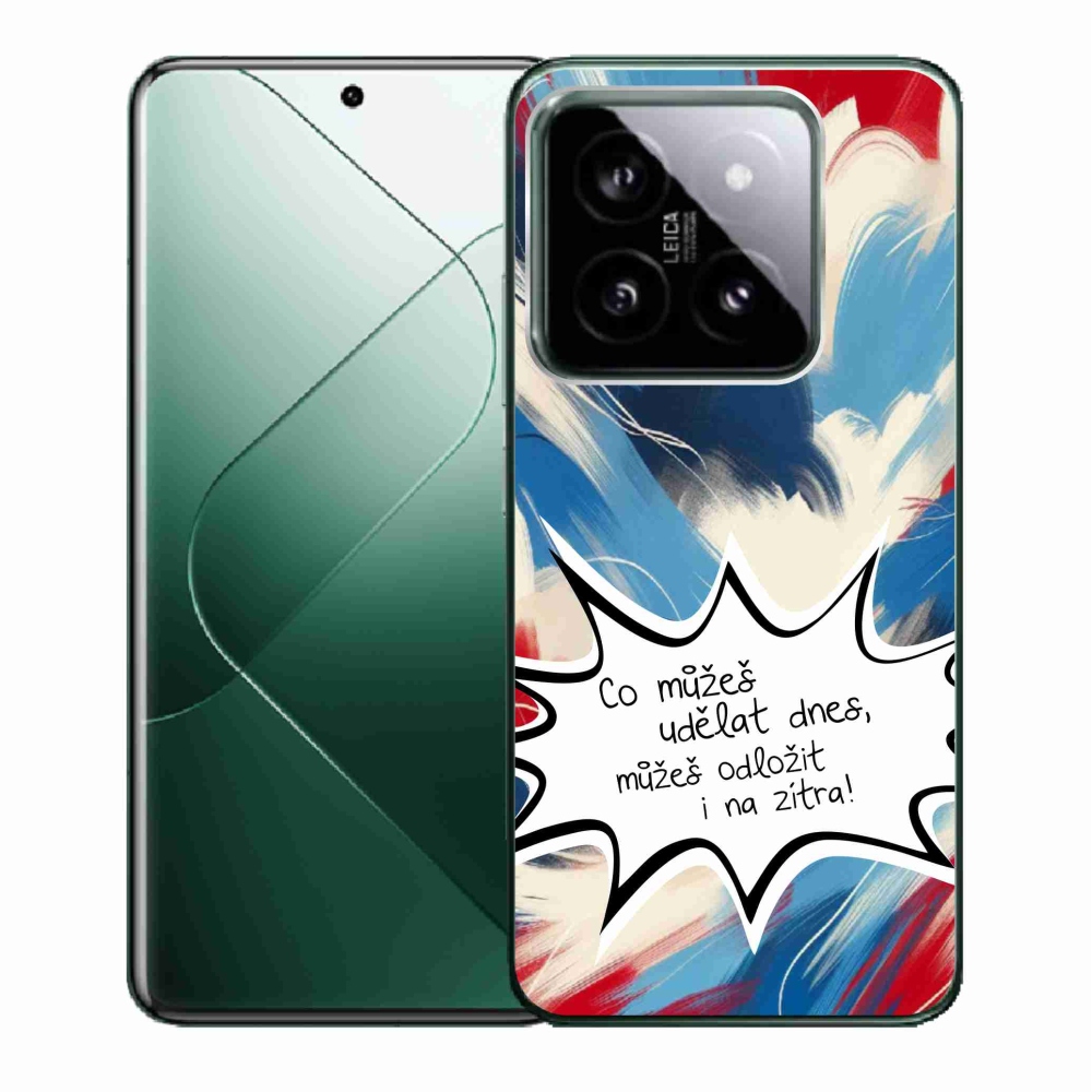 Gél borító mmCase a Xiaomi 14-hez - vicces szöveg 9 fehér háttérrel