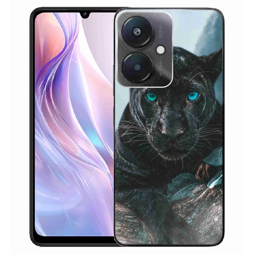 Gél borítás mmCase a Xiaomi Redmi 13C 5G-hez - fekete párduc