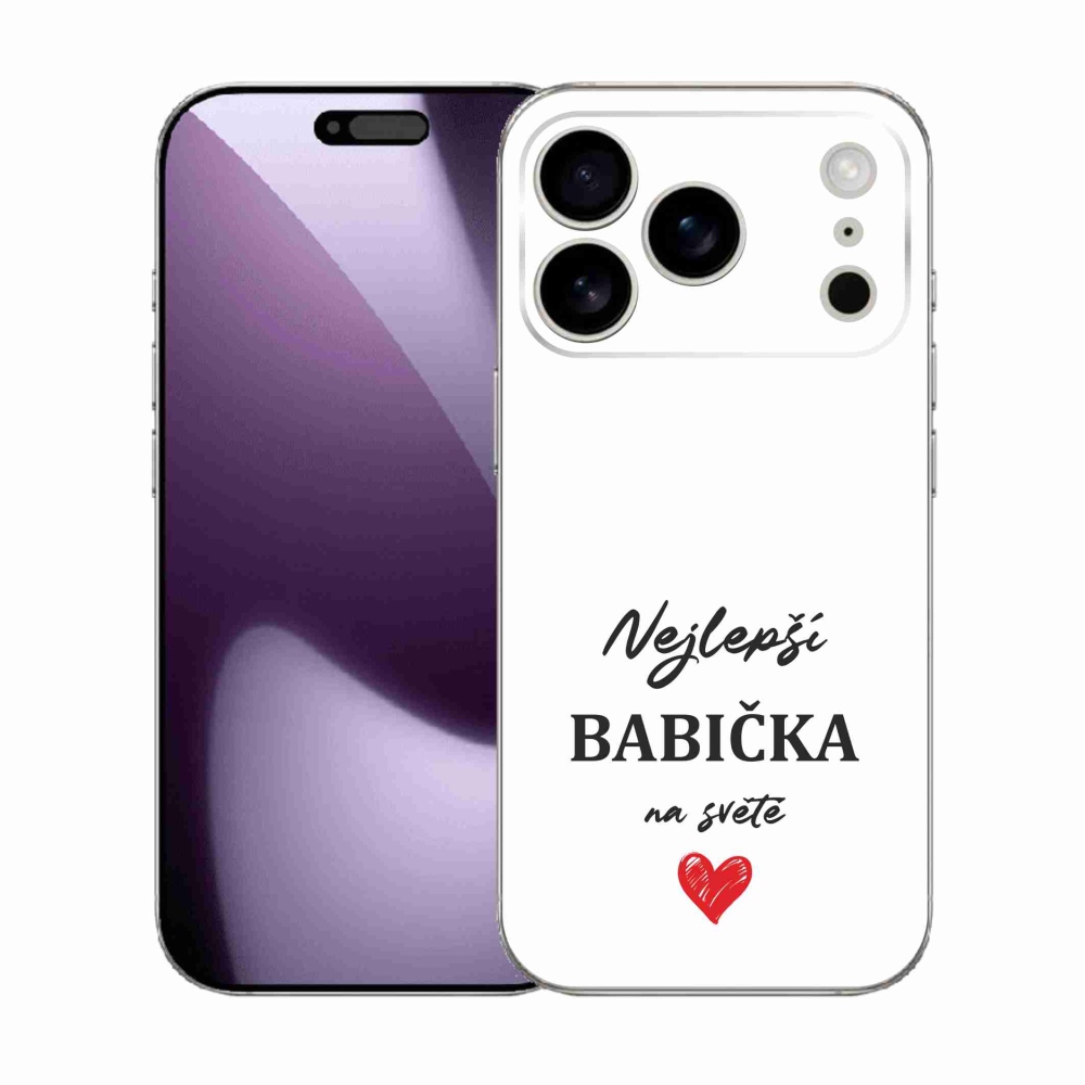 Gél borítás mmCase iPhone 17 Pro készülékhez - Best Grandma 1 Fehér háttér