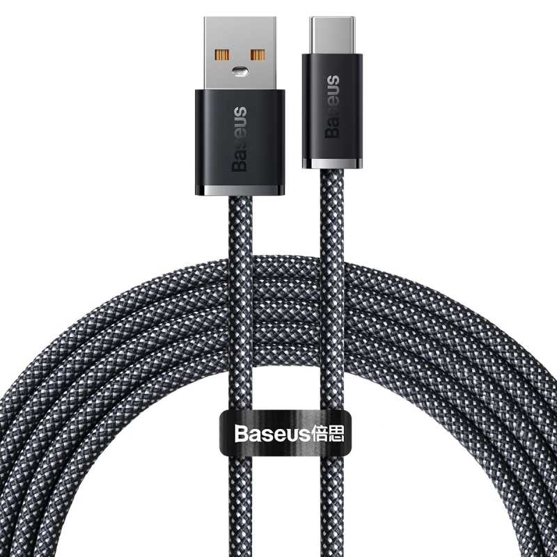 Baseus Dynamic sorozatú gyorstöltő adatkábel USB-A - USB-C 100W 2m Slate szürke