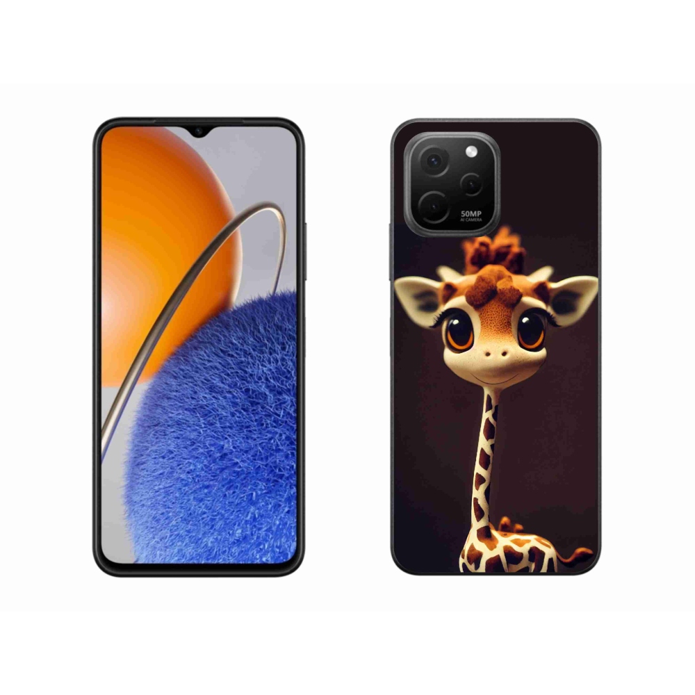 Gél borítás mmCase a Huawei Nova Y61 készülékhez - kis zsiráf