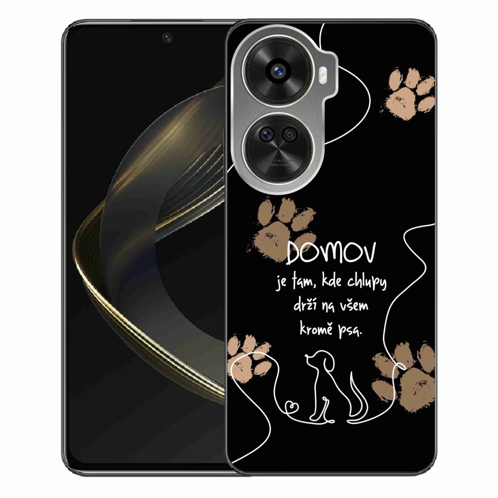 Gél borítás mmCase a Huawei Nova 12 SE-hez - kutya motívum fekete háttérrel