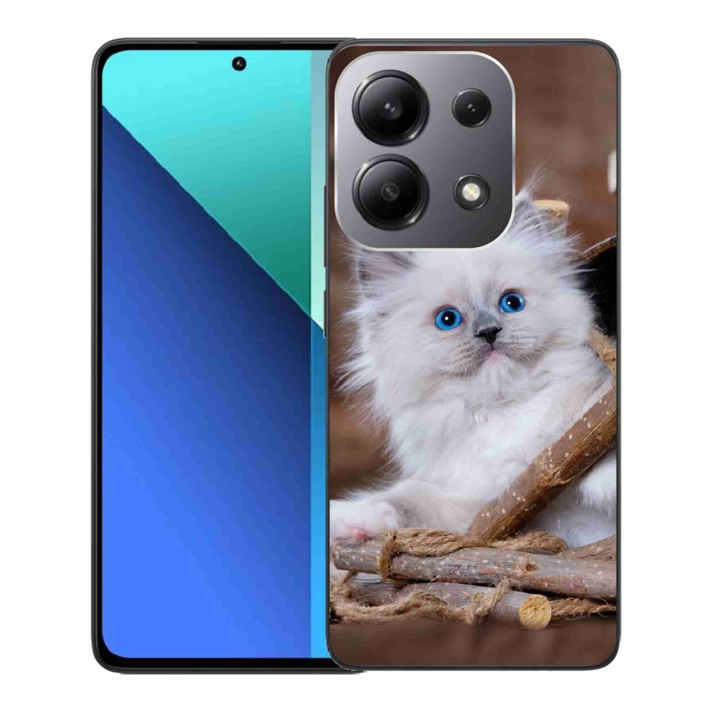 Gél borítás mmCase a Xiaomi Redmi Note 13-hoz - fehér cica