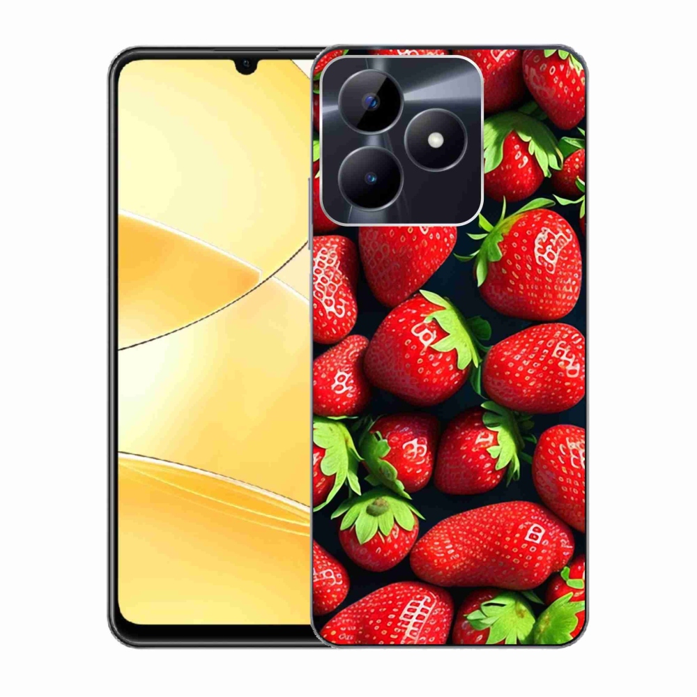 Zselés borító mmCase a Realme C51/C53 készülékhez - eper