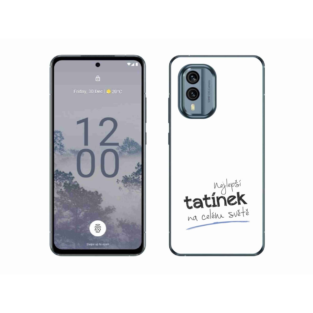 Gél borítás mmCase a Nokia X30 5G készülékhez - Best Daddy 4 fehér háttér