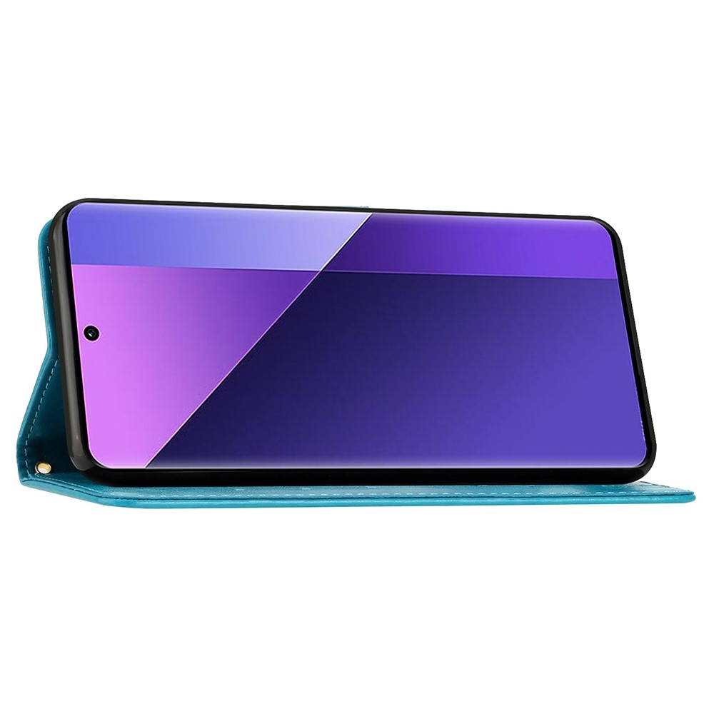 Virágok könyv tok Samsung Galaxy S25 Ultra készülékhez - kék