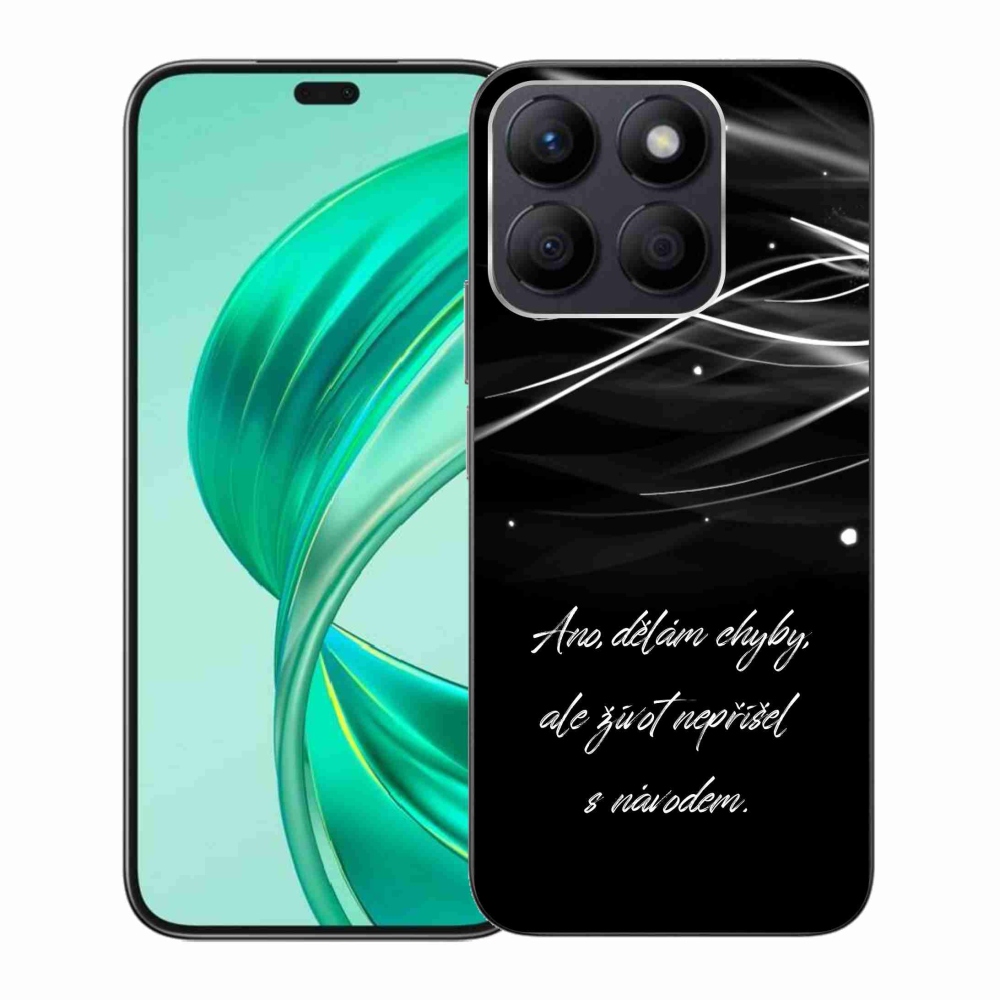 Zselés borítás mmCase a Honor X8b készülékhez - idézem fekete háttérrel