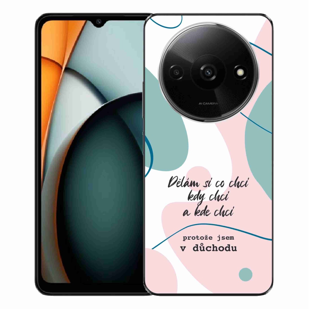 Gél borító mmCase a Xiaomi Redmi A3-hoz - vicces szöveg 10 fehér háttérrel