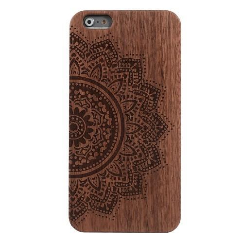 Misztikus műanyag tok fa hátlappal iPhone 6 és 6s készülékhez - mandala