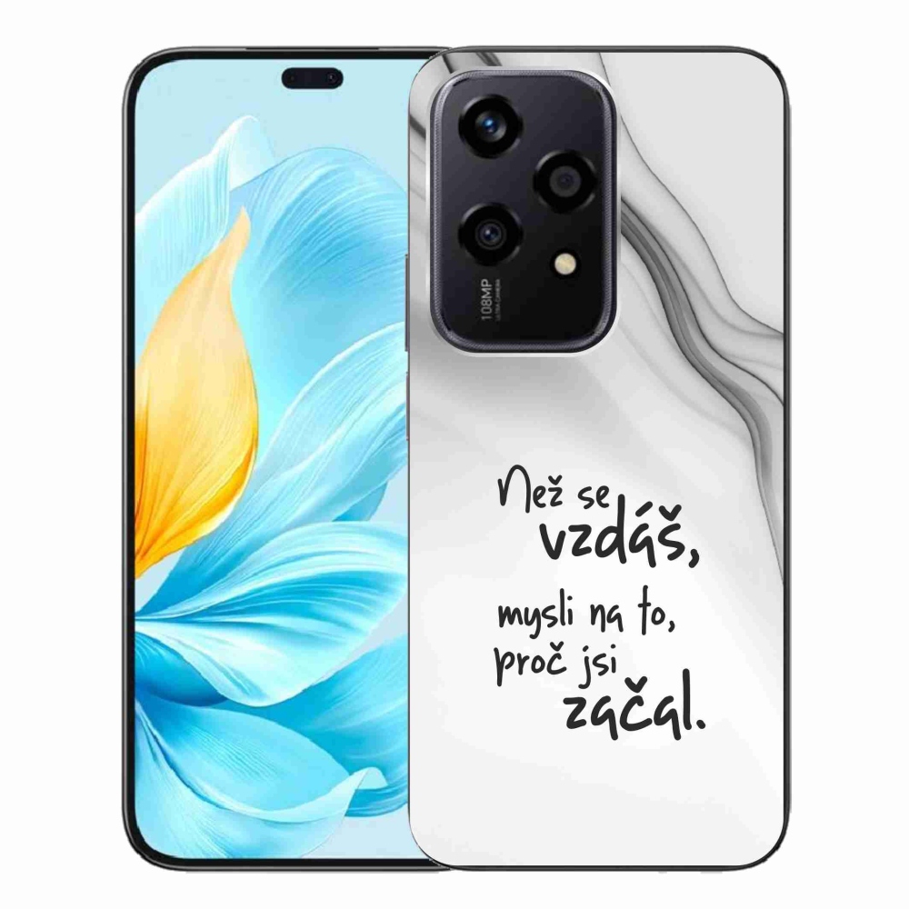 Zselés borító mmCase a Honor 200 Lite 5G készülékhez - idézet 2 fehér háttér