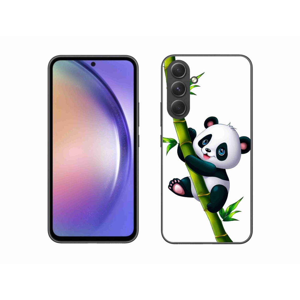 Gél borítás mmCase Samsung Galaxy A54 5G - panda a bambuszon - Samsung Galaxy A54 5G számára