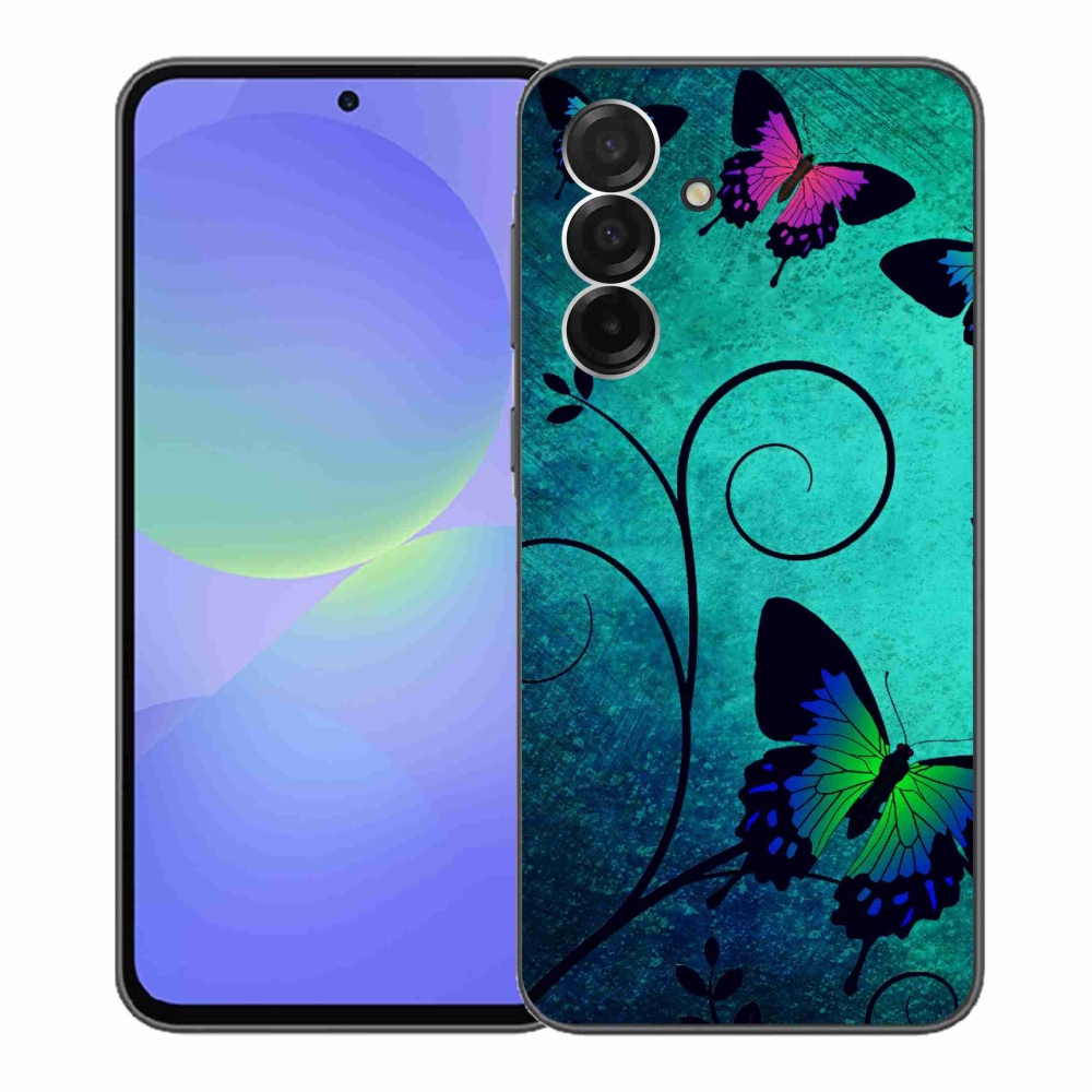 Gél védőhuzat mmCase Samsung Galaxy A36 5G - színes pillangókhoz