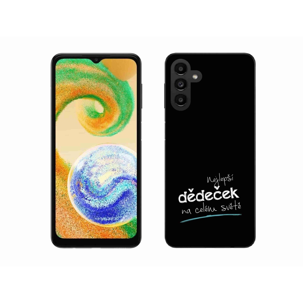 Gél borító mmCase Samsung Galaxy A04s (164.7x76.7x9.1mm) - a legjobb nagypapa 3 fekete háttérrel