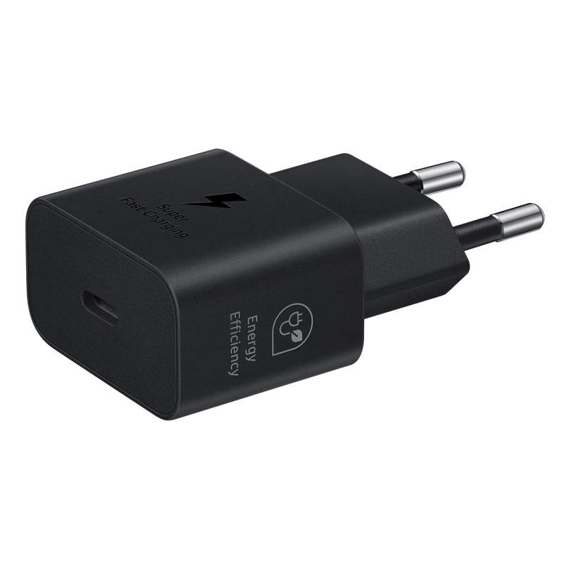 EP-T2510EBE Samsung USB-C 25W-os utazási töltő fekete (OOB Bulk)