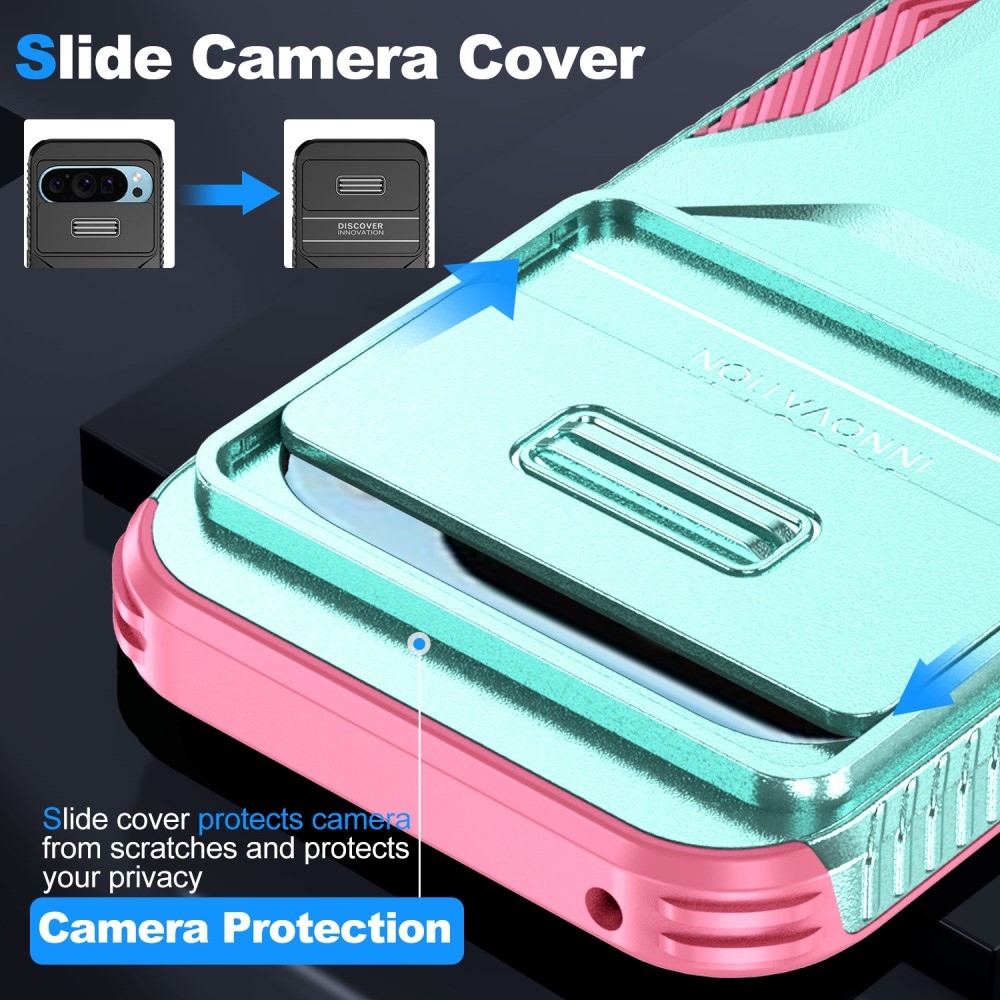 Fedél ellenálló borítás a Google Pixel 9/9 Pro készülékhez - teal/pink