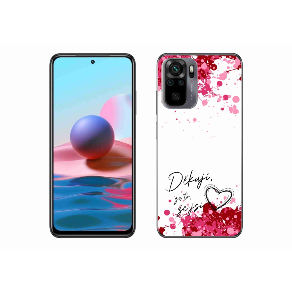 Gél borító mmCase a Xiaomi Redmi Note 10S-hez - love text 2 fehér háttérrel