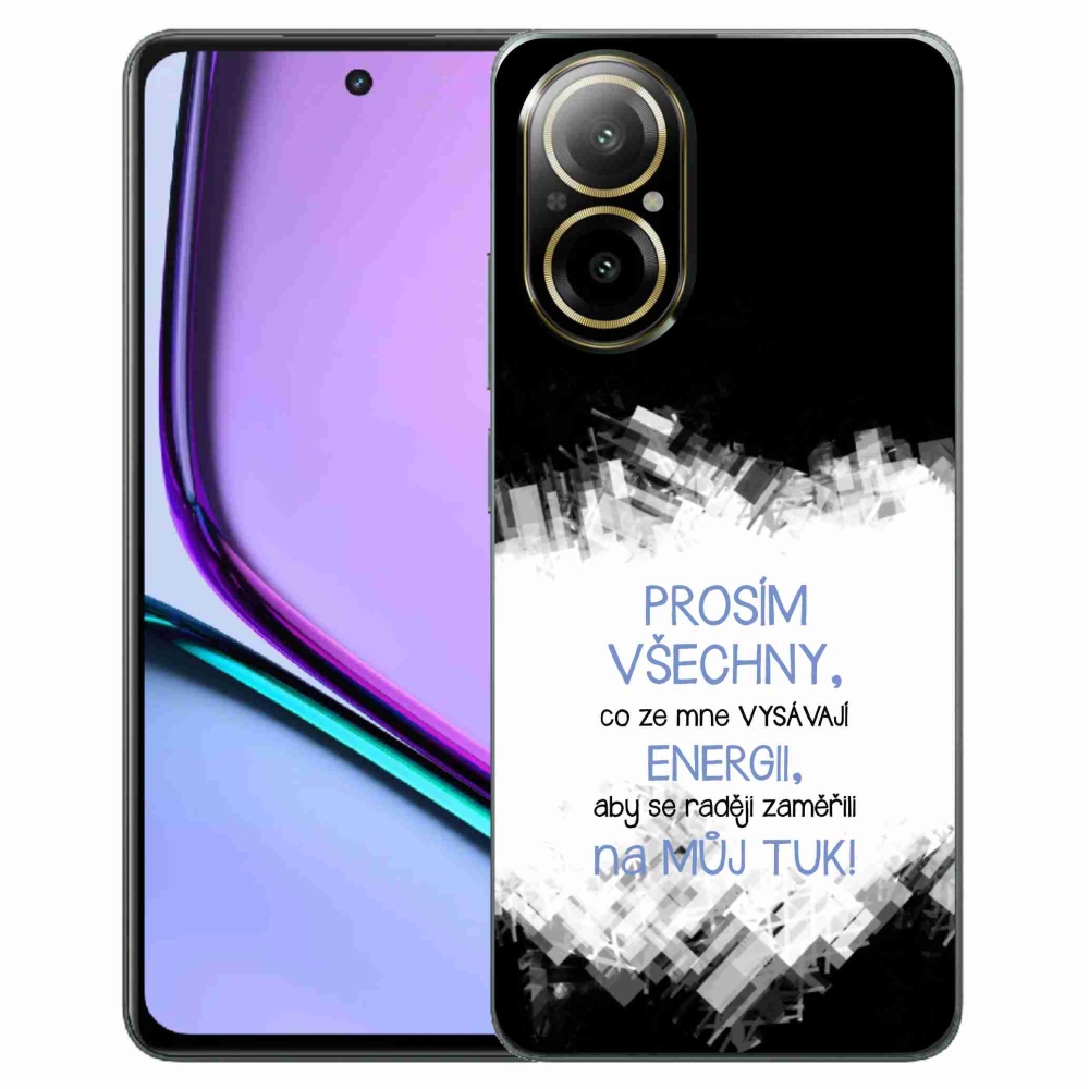 Gél borító mmCase a Realme C67 készülékhez - vicces szöveg 1 kék