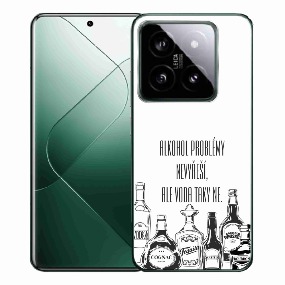 Gél borító mmCase a Xiaomi 14 Pro-hoz - vicces szöveg fehér háttérrel